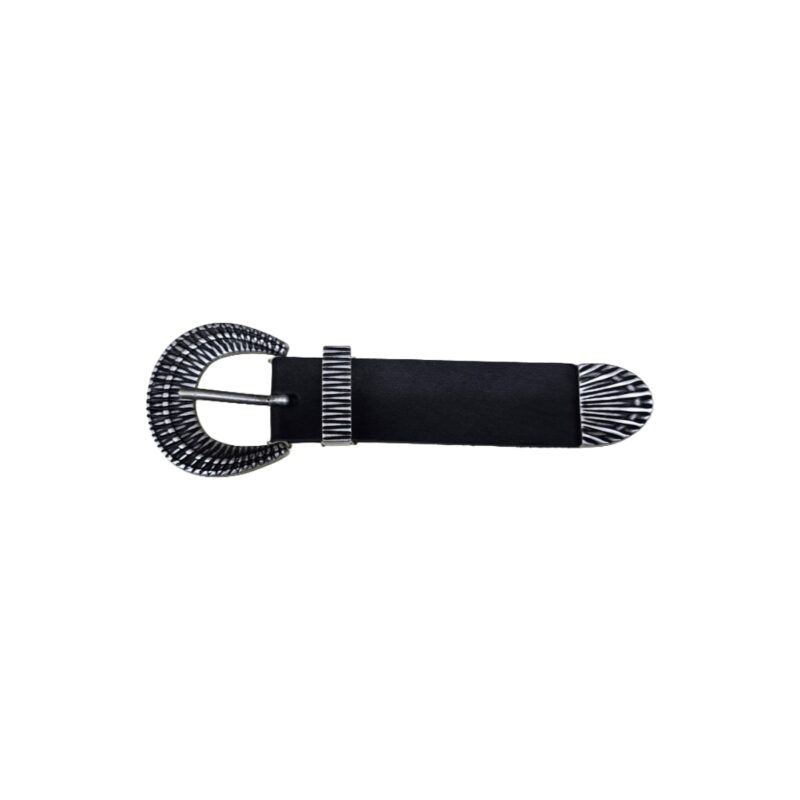 Hebilla con pasador y puntera 30mm plata vieja 9163