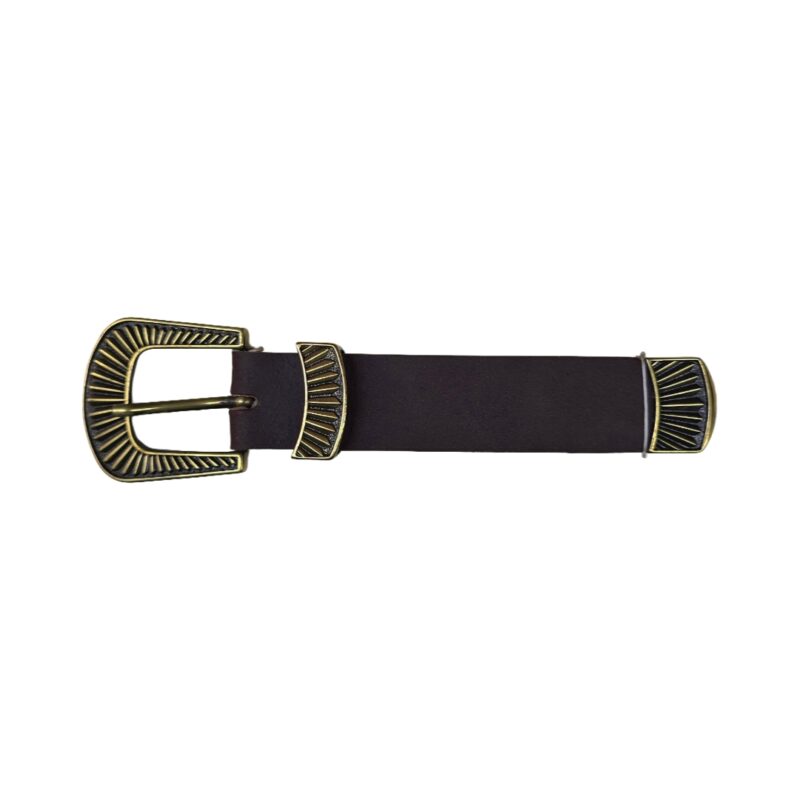 Hebilla con pasador y puntera 30mm oro viejo 7269