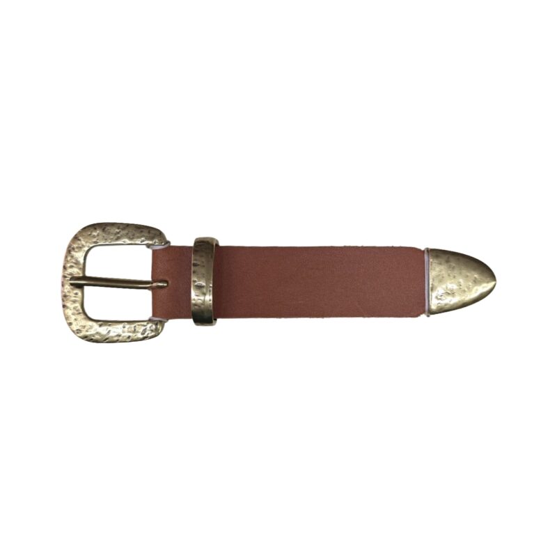 Hebilla con pasador y puntera 30mm oro viejo 9160