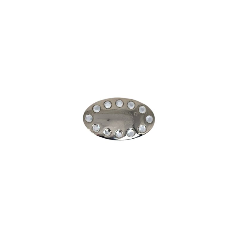 Chapon 20mm niquel con strass 7414